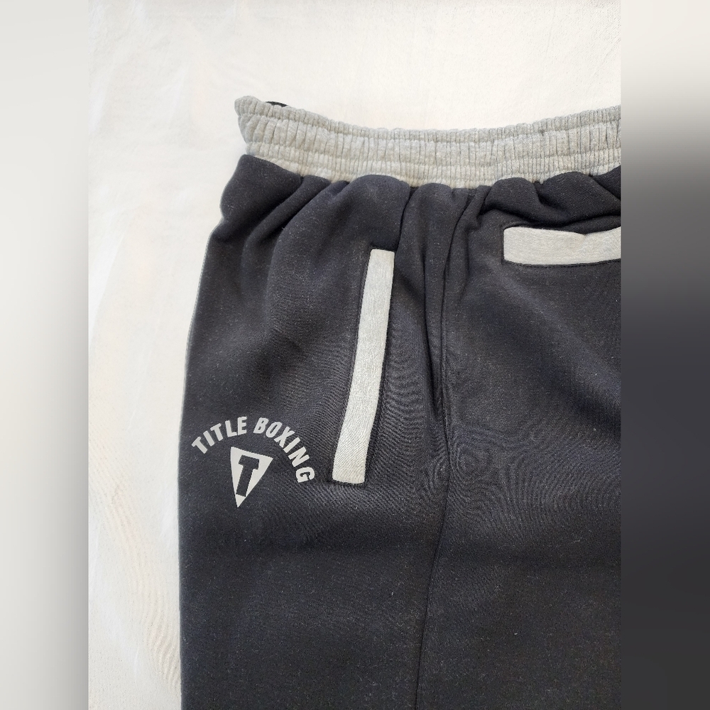 Title Boxing Men's Black Grey Training Joggers Warm Pockets, sz XL - Picture 11 of 15